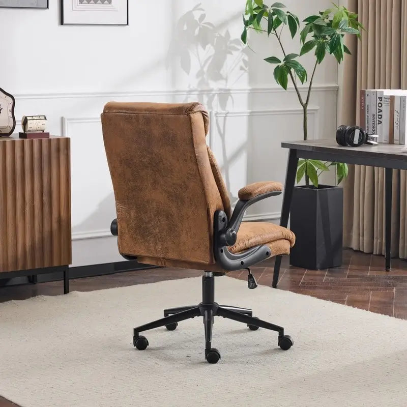 Chaise de bureau pivotante à dossier mi-hauteur 28W avec accoudoirs réglables - N/A