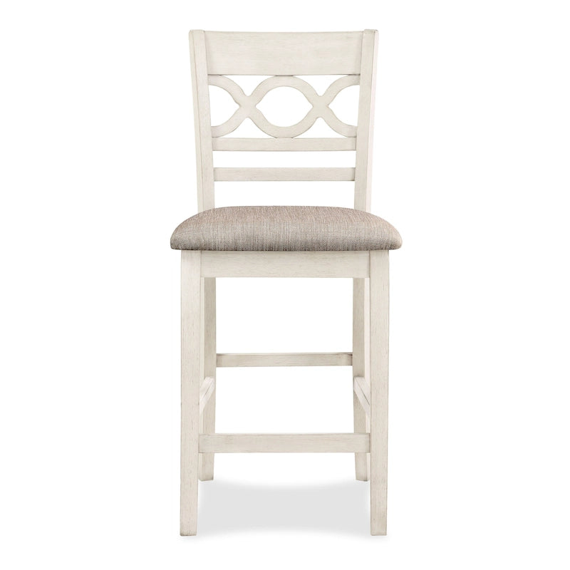 Ensemble de salle à manger hauteur comptoir beige/gris/marron, 5 pièces (4 places)