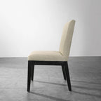 Ensemble table de salle à manger ronde à pied central et 4 chaises, ébène/bois flotté, MDF et hévéa