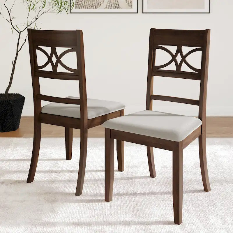 CraftPorch Mid-Century Modern Wooden Dining Chairs (Set of 2) - N/A