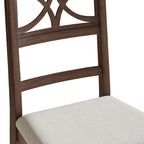 Chaise de salle à manger en bois massif blanc / marron / gris / noir, rembourrée, lot de 2