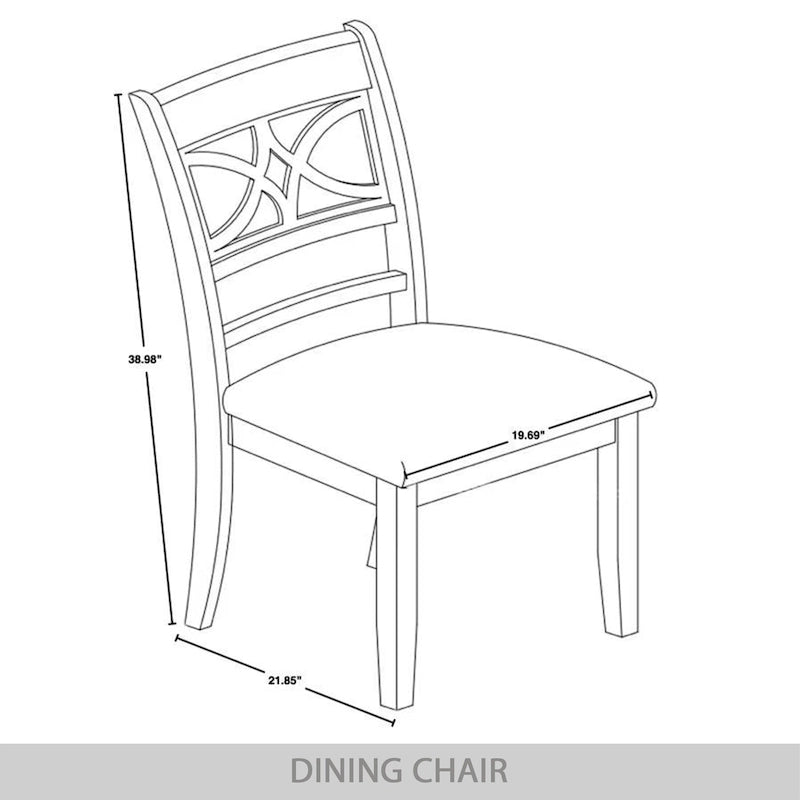 Chaise de salle à manger en bois massif blanc / marron / gris / noir, rembourrée, lot de 2