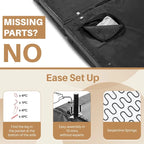 Canapé-lit futon de 75,39 pouces, canapé-lit pliant convertible inclinable pour salon avec 2 oreillers/accoudoirs