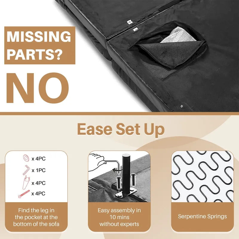 Canapé-lit futon de 75,39 pouces, canapé-lit pliant convertible inclinable pour salon avec 2 oreillers/accoudoirs