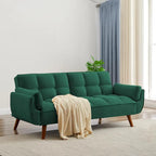 Canapé-lit futon de 75,39 pouces, canapé-lit pliant convertible inclinable pour salon avec 2 oreillers/accoudoirs