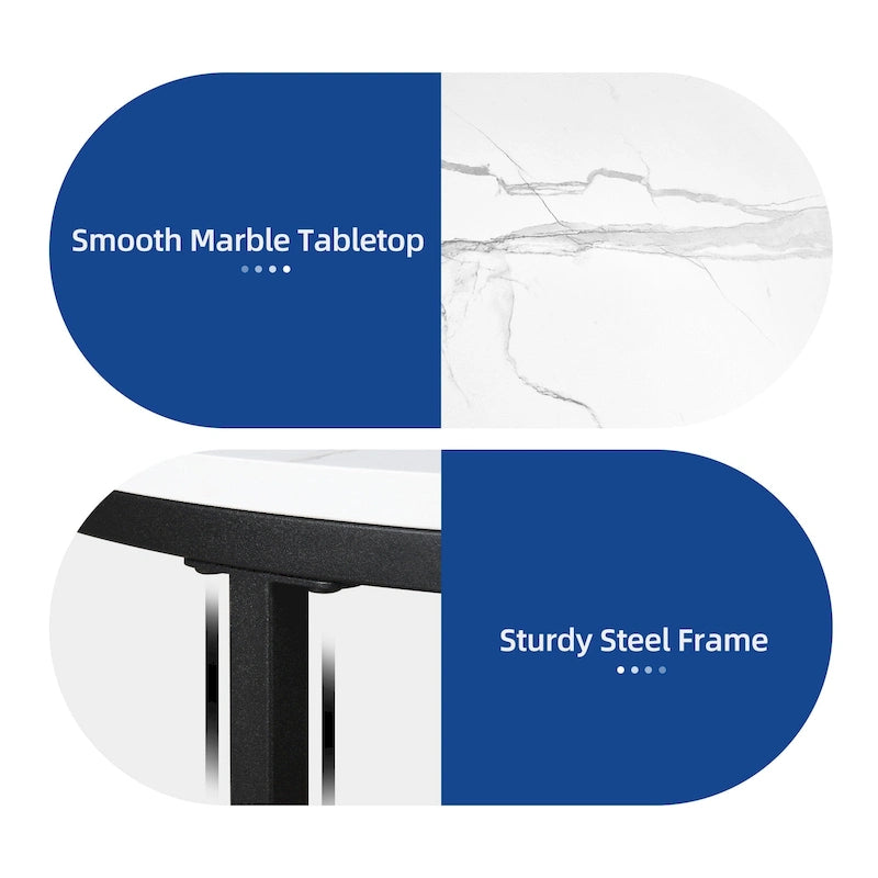 Table basse ronde à 2 niveaux avec étagère – Gris / Marron / Noir / Blanc / Bois