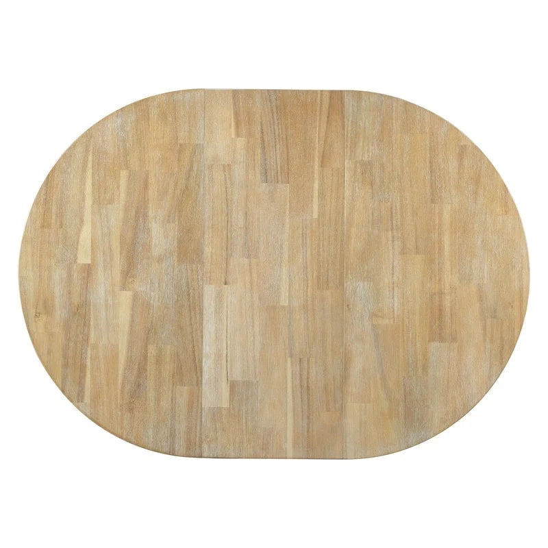 Table de salle à manger ronde et extensible de style ferme en bois avec 16 rallonges