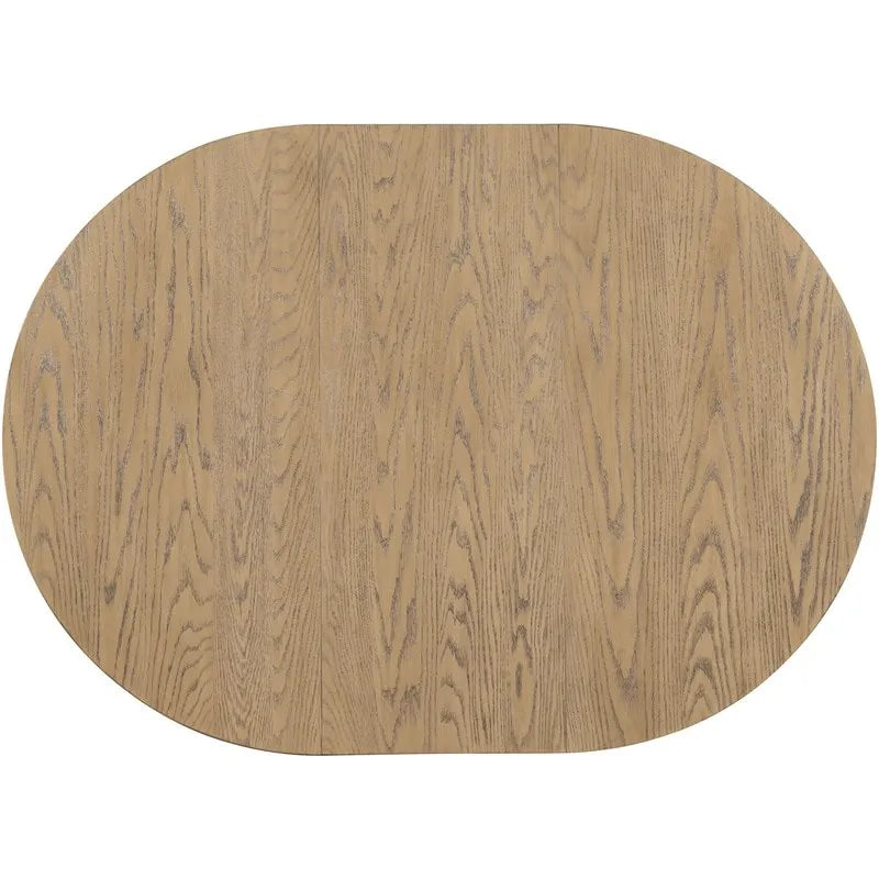 Table de salle à manger ronde et extensible de style ferme en bois avec 16 rallonges