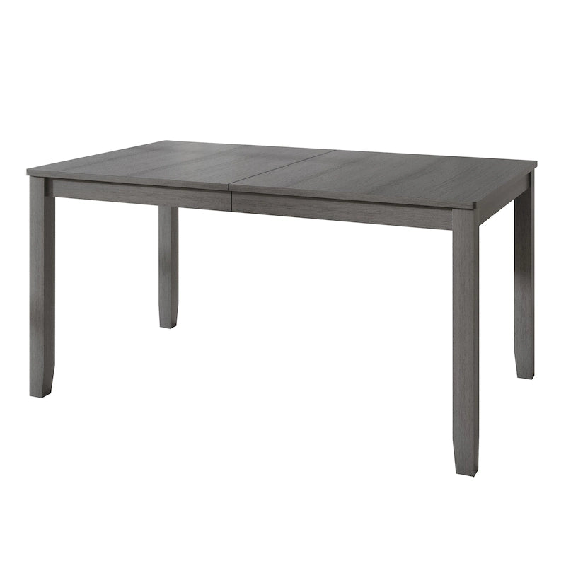 Table de salle à manger rectangulaire minimaliste en placage de bois avec pieds en bois robustes