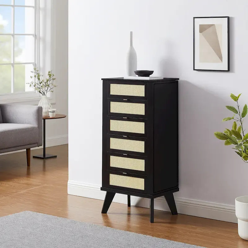 Semainier à bijoux 5 tiroirs Adelphi Cane