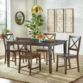 Simple Living Cross-Back Espresso Dining Set