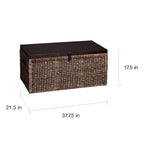 Table basse coffre de rangement en osier expresso