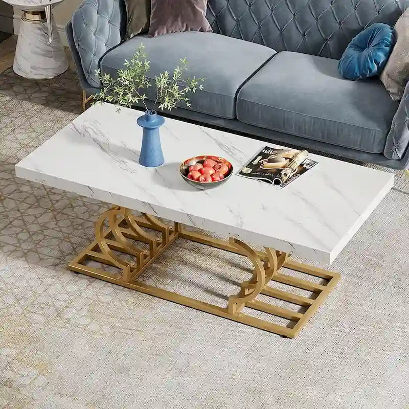 Table basse de 47 pouces Table à thé centrale pour le salon
