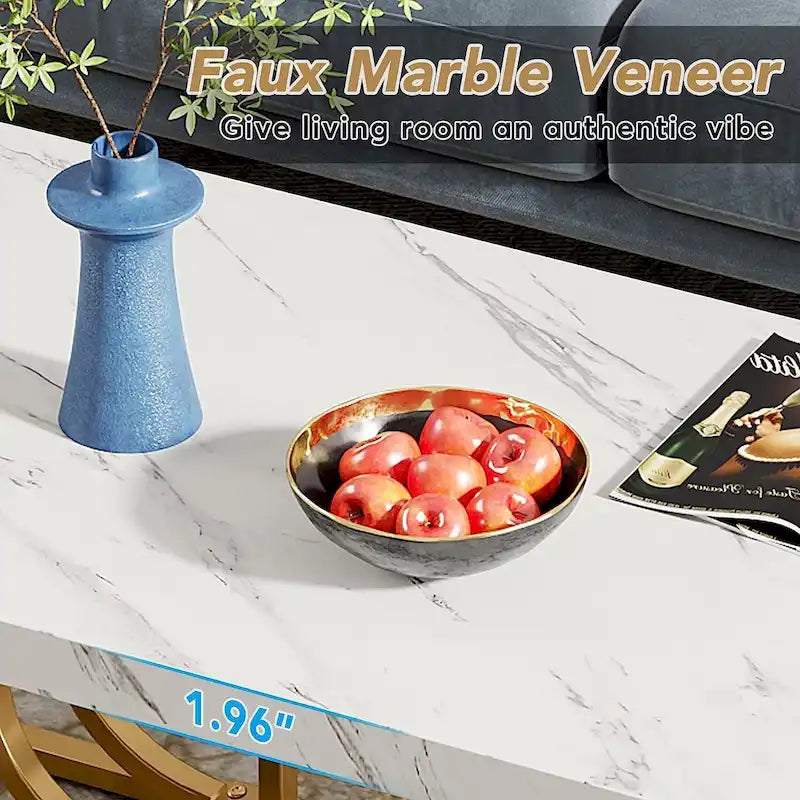 Table basse de 47 pouces Table à thé centrale pour le salon