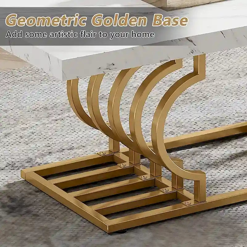 Table basse de 47 pouces Table à thé centrale pour le salon