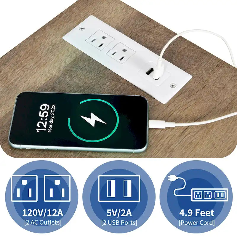 Meuble TV en chêne foncé/blanc style ferme en X, 2 portes, 150 cm, compatible avec les téléviseurs jusqu'à 65 pouces