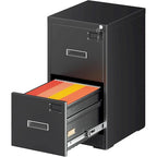 Classeur vertical à 2 tiroirs avec serrure pour le bureau à domicile