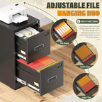 Classeur vertical à 2 tiroirs avec serrure pour le bureau à domicile