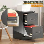 Classeur vertical à 2 tiroirs avec serrure pour le bureau à domicile