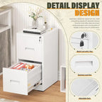 Classeur vertical à 2 tiroirs avec serrure pour le bureau à domicile