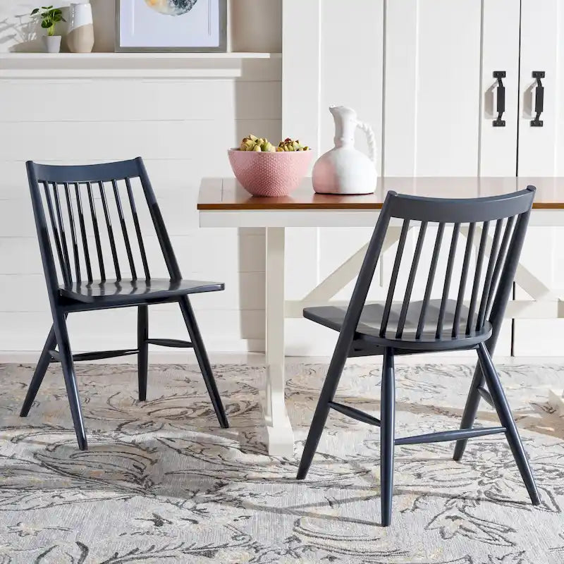 Chaise de salle à manger Black Spindle, lot de 2 – 53 cm (L) x 56 cm (P) x 86 cm (H)