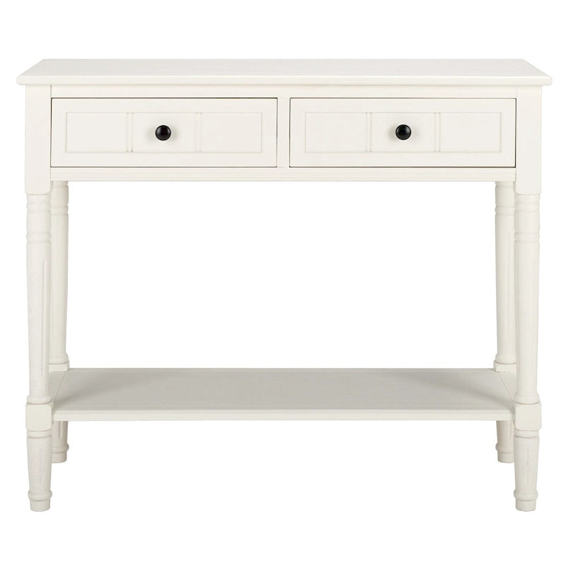 Console 2 tiroirs – Finition vieillie, 5 couleurs, 91 cm L (1 utilisateur)