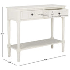 Console 2 tiroirs – Finition vieillie, 5 couleurs, 91 cm L (1 utilisateur)