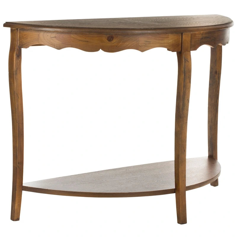 Console demi-lune 48" – Pieds cabriole, style français | 5 coloris