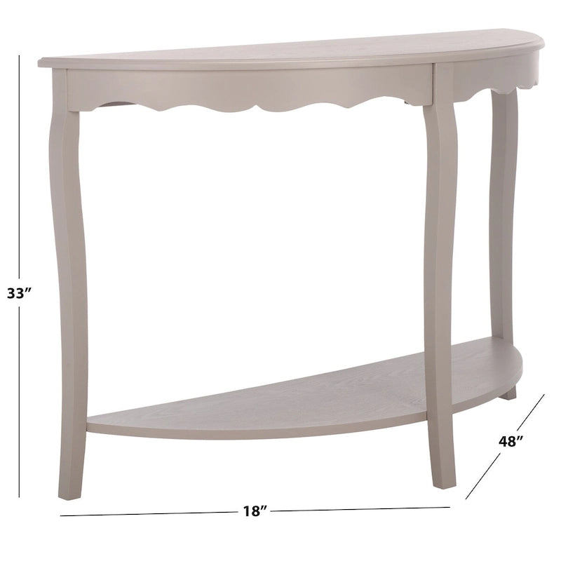 Console demi-lune 48" – Pieds cabriole, style français | 5 coloris