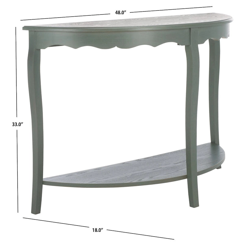 Console demi-lune 48" – Pieds cabriole, style français | 5 coloris