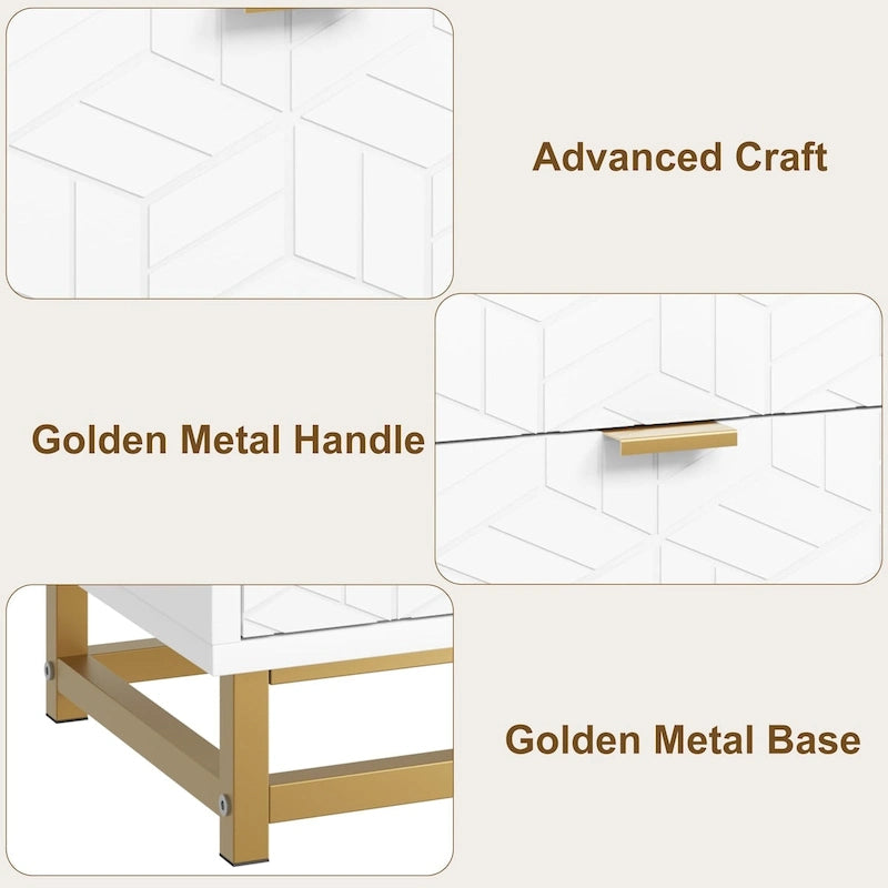 Commode de chambre, grande commode de rangement à 53,5 tiroirs