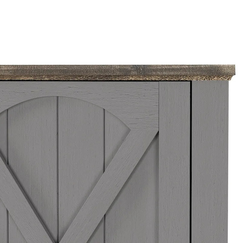 Meuble TV de ferme de 70 po avec cheminée, convient aux téléviseurs jusqu'à 75 po - 70 larg. x 30 haut. x 14.5 prof.