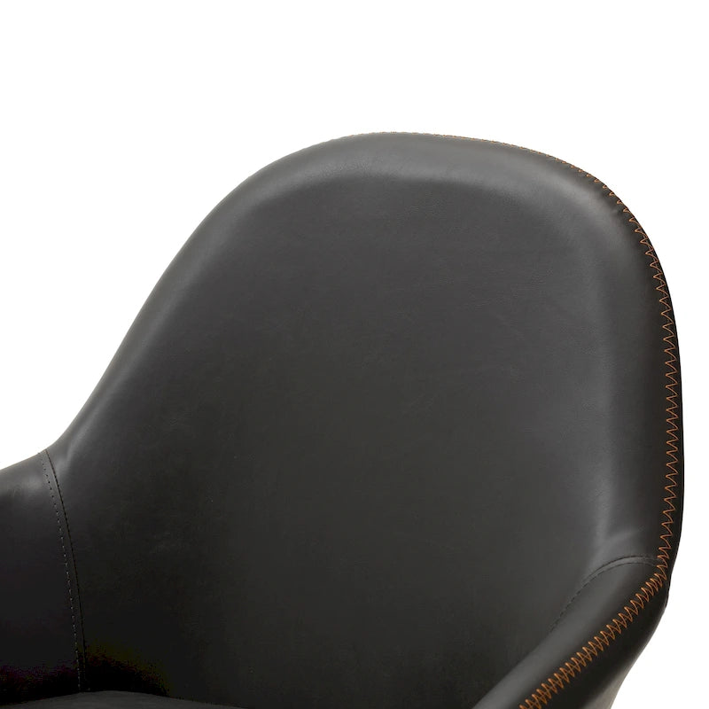 Chaises de salle à manger en similicuir gris / bleu foncé de style moderne du milieu du siècle – Lot de 2 / 4 / 6