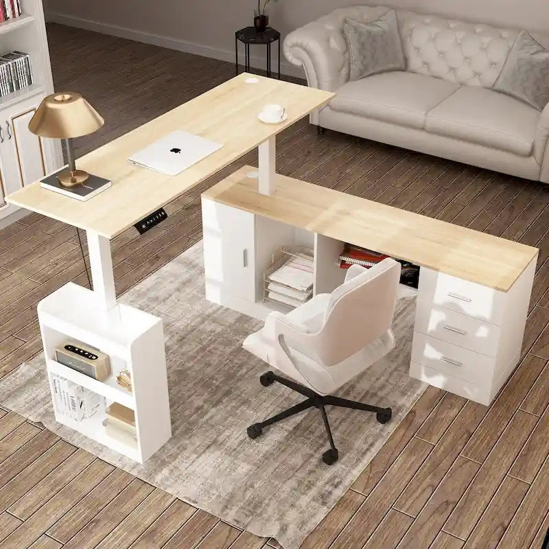 Table esthétique de bureau debout polyvalente 63W avec personnalisation de la hauteur
