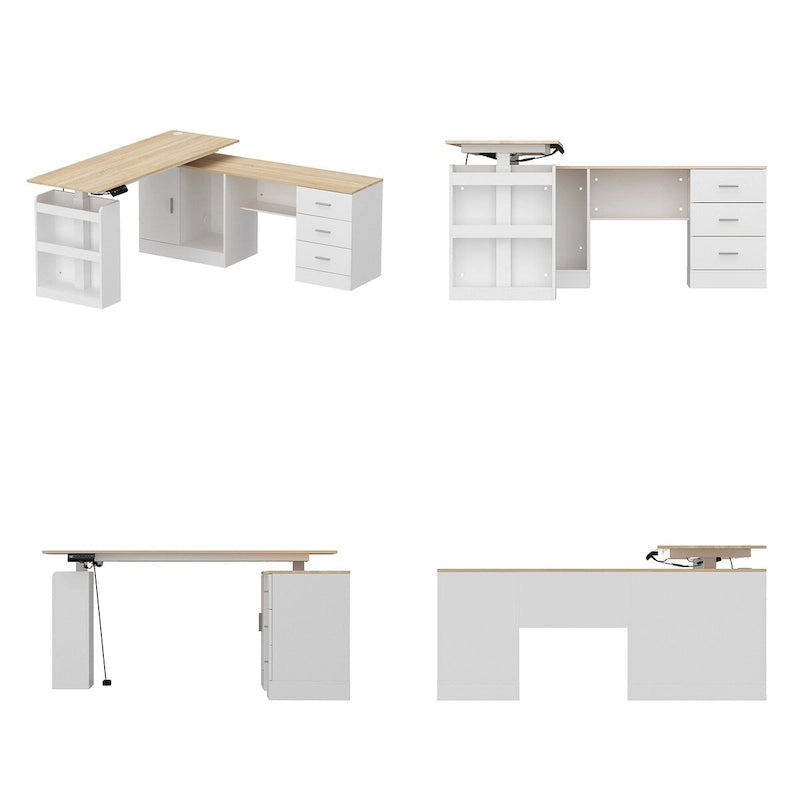 Table esthétique de bureau debout polyvalente 63W avec personnalisation de la hauteur