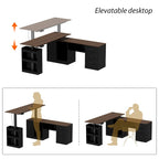 Table esthétique de bureau debout polyvalente 63W avec personnalisation de la hauteur