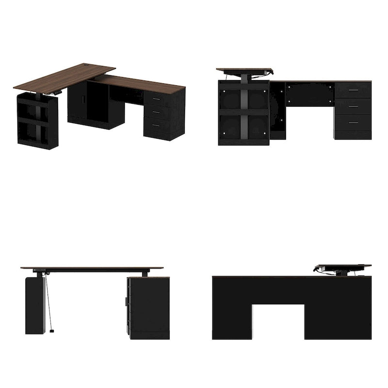 Table esthétique de bureau debout polyvalente 63W avec personnalisation de la hauteur
