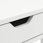 Bureau de 137 cm avec tiroir – Noyer foncé / Chêne naturel / Blanc pur, Monoposte