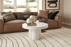 Modrest Bruni Modern White Concrete Coffee Table