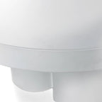 Table Basse Ronde à Plateau en Béton Blanc, Piétement Abstrait à 3 Pieds, 2 Places