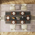 Table à manger rectangulaire en bois style ferme pour cuisine ou salle à manger