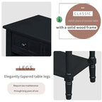 Console de ferme en bois massif de 23,7 po avec 3 tiroirs et étagère inférieure